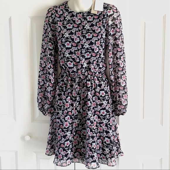 🔆NWT BANANA REPUBLIC LS FLOUNCE FNF WARM CONBO DRESS SZ S - Picture 12 of 16